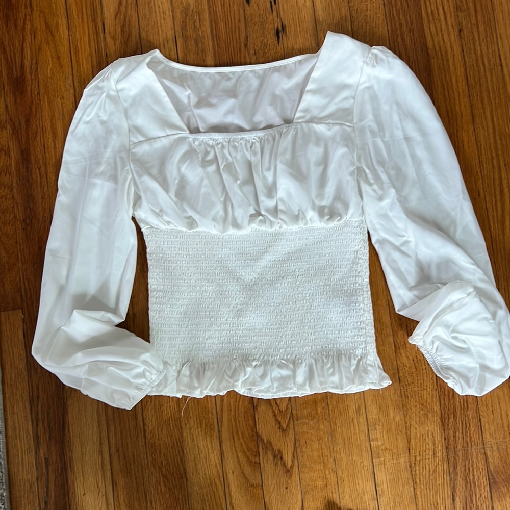 White blouse. Size small. Worn once.
